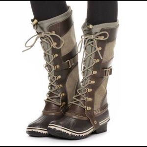 Sorel Conquest Carly Boots Brown /Olive